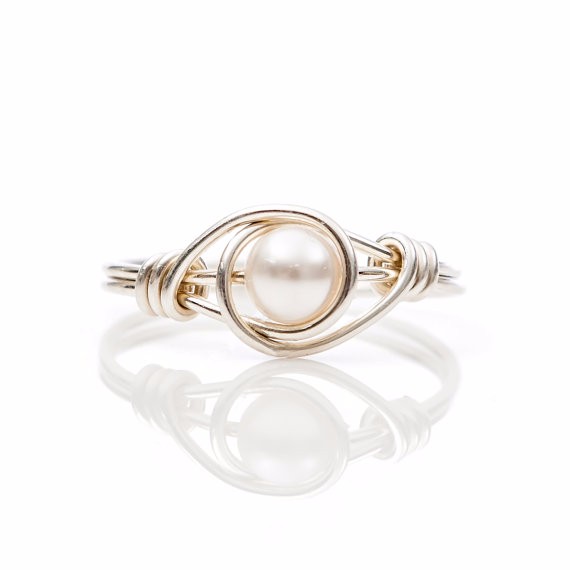 Solitaire Pearl Ring Vintage Pearl Jewelry White Pearl Ring Designs Alibaba