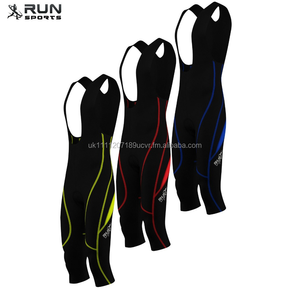 Mens Cycling 3/4 Bib Shorts Coolmax Padding Cycle Tight Shorts Mens