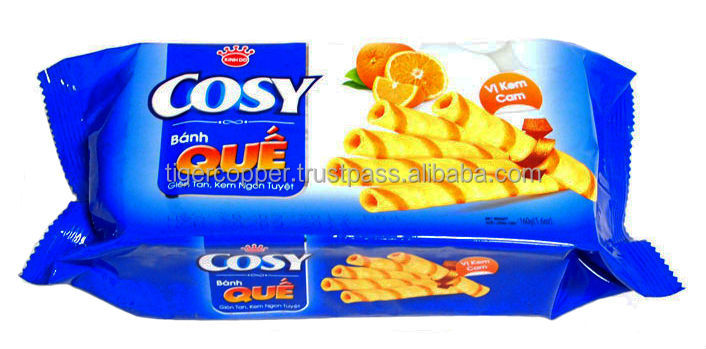 COSY WAFER ROLL WITH CHOCOLATE CREAM FILLING BAG 160G