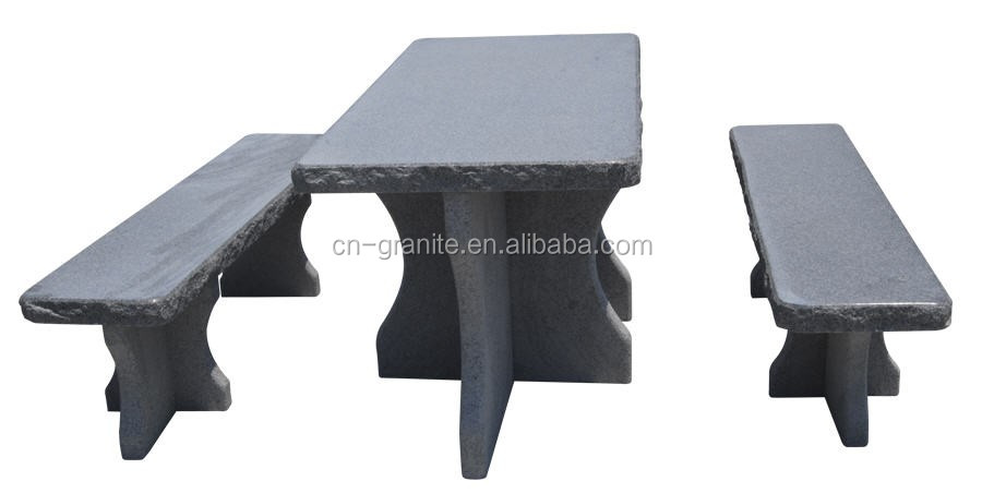 gray stone garden benches and tables for sale