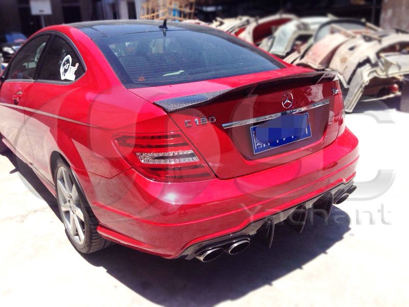 2008-2013 Mercedes Benz W204 C Class & C63 Sedan CLS-Renntech Style Rear Spoiler FRP (12).jpg