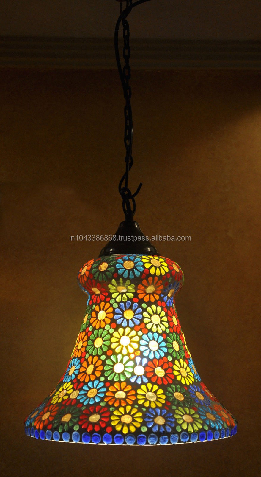 インドの豪華なガラスの天井ランプ照明、 卸売業者の装飾的なガラスのペンダントランプ問屋・仕入れ・卸・卸売り