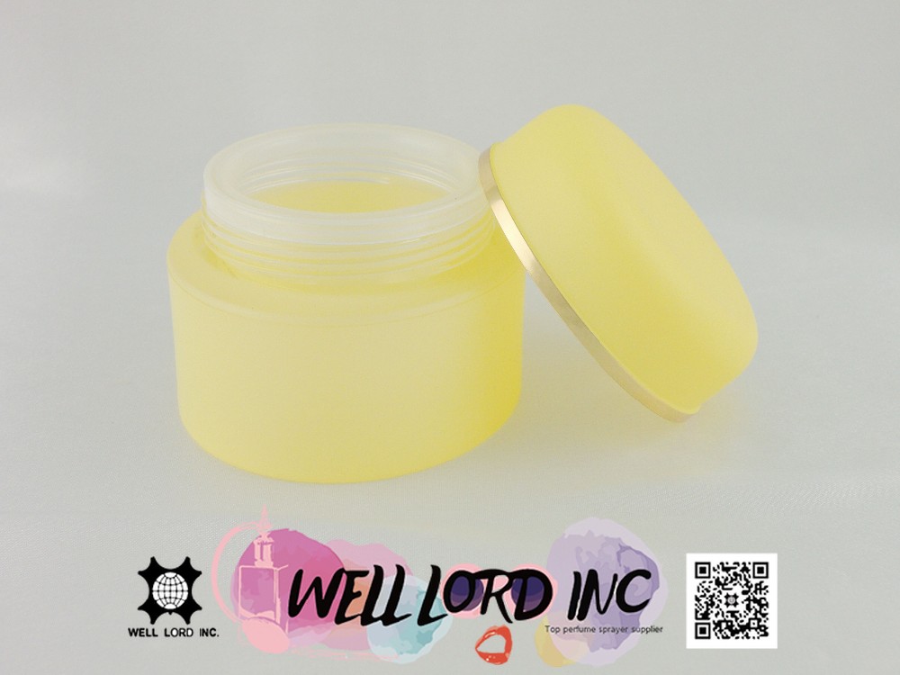 old school classic item soft light yellow 30ml acrylic cream jar