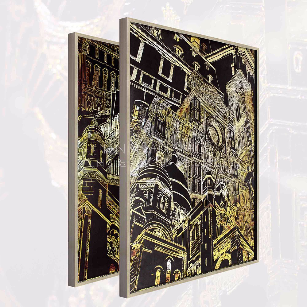 Nieuwste 3d muur painting champagne kleur diy kristal diamant ... Kleur ontwerp muur