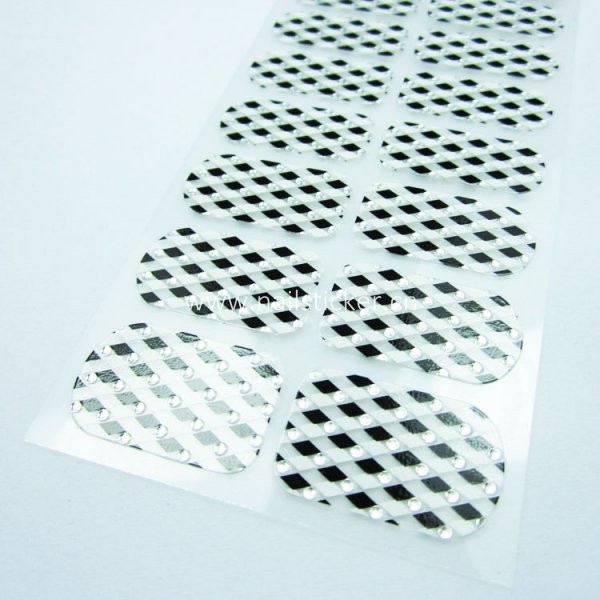 モーダミスカスタムキラキラステッカー3dダイヤモンドラインストーンネイルポリッシュネイルラップ高品質の透明なネイルパッチのステッカー 問屋・仕入れ・卸・卸売り