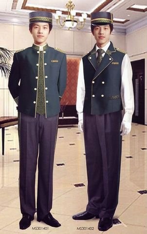 Oemサービス王室ホテルスタッフjanitor制服bellboy制服カスタムサイズドアマン服仕入れ・メーカー・工場