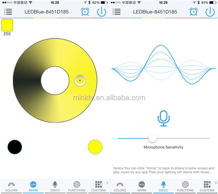 新しい到着の安い4chrgbwledストリップライトブルートゥース英語とコントローラを導いた、 フランセ、 エス、 iosアプリアンドロイド・イタリアーノ仕入れ・メーカー・工場