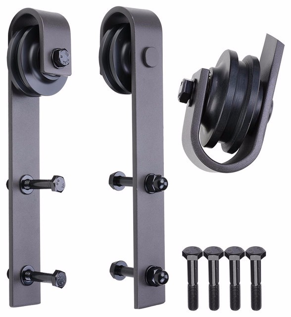 Top Mounted Barn Door Slider Roller And Track Kit Buy Barn Door