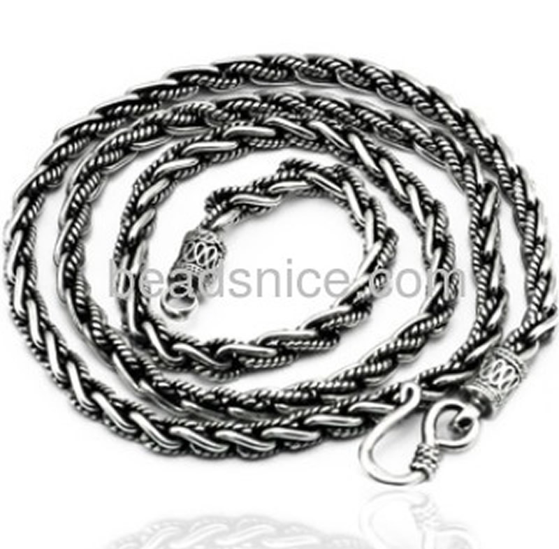 Beadsnice番号25623卸売シルバージュエリーメンズメンズシルバーチェーンネックレス問屋・仕入れ・卸・卸売り