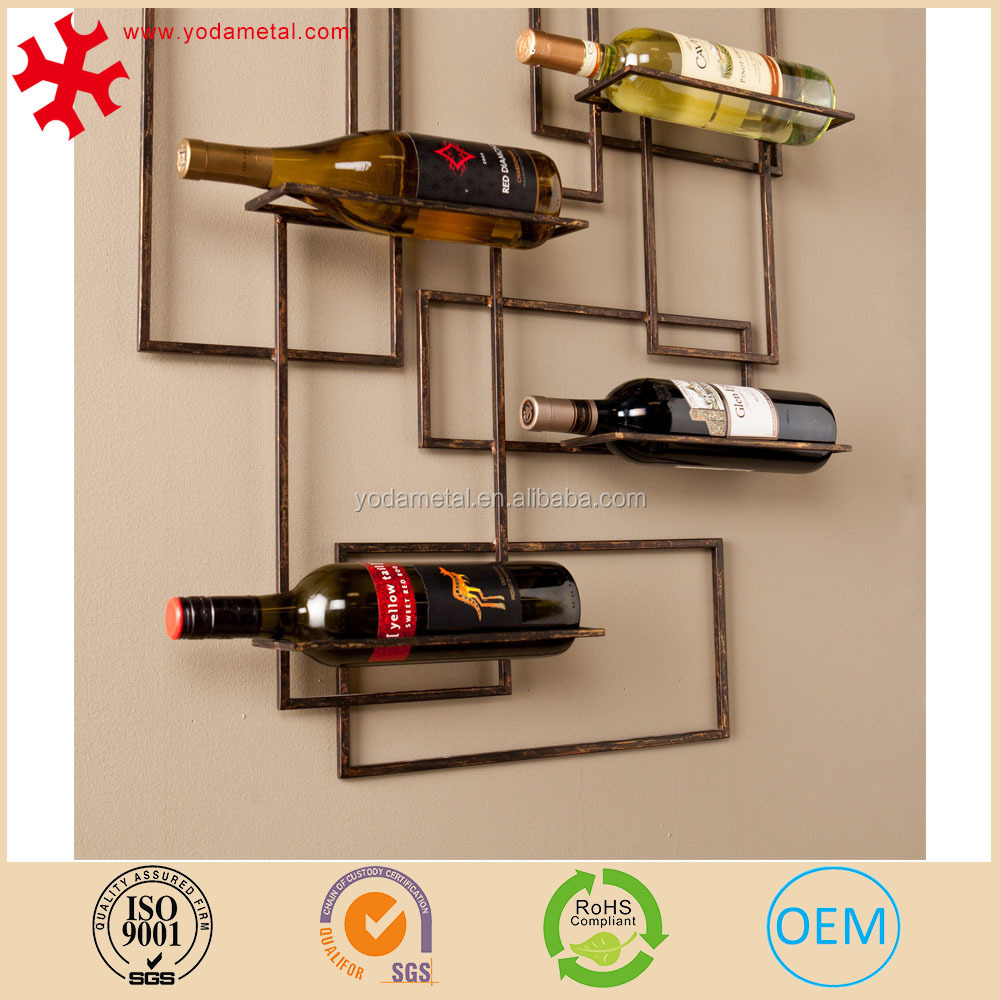 Einzigartige dekoration wand hängen metall weinregal bier ... Metall deko für die wand