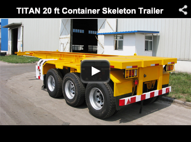 Factory Price TITAN 3 Axles 40 ft Skeleton Trailer , 20 ft Skeleton Semi Trailer Container Chassis