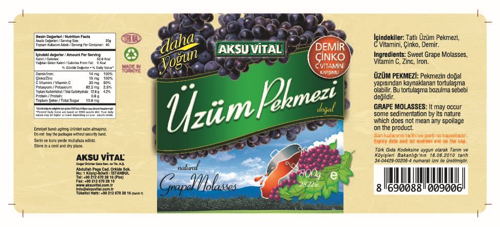 Üzüm Pekmez 800g