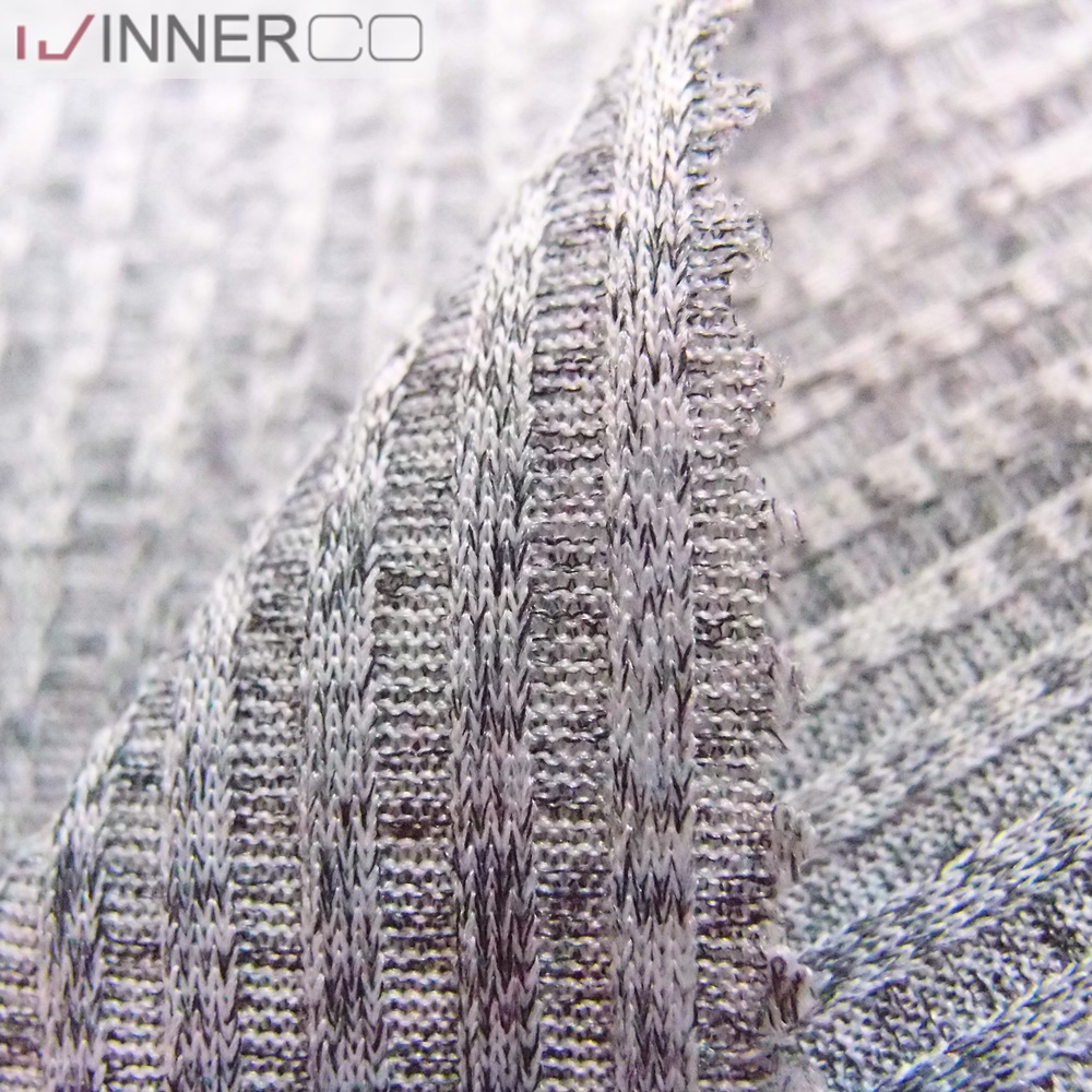 China supplier 4x4 rib melange knit sweater cheap fabric