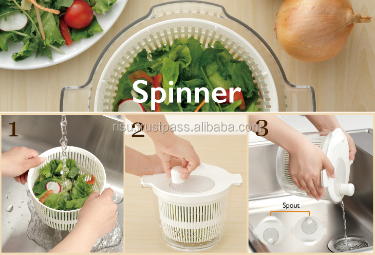 1pc Vegetable Salad Spinner & Dehydrator With Double Layers & Draining  Basket For Kitchen Use