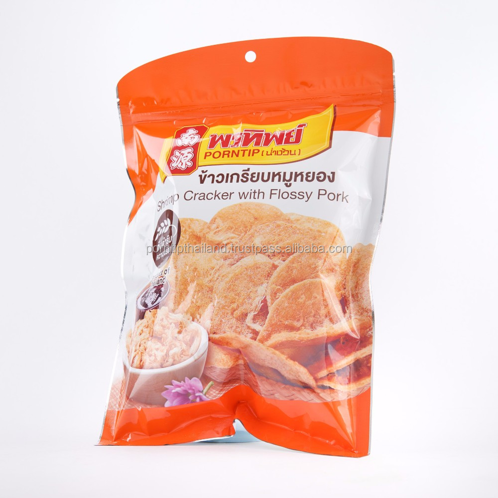 shredded pork,garlic sauce shrimp cracker with shredded pork