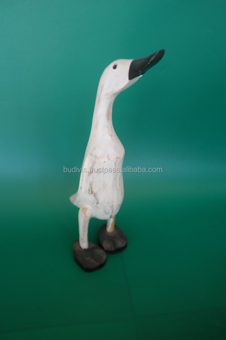 bali white washed ducks hand painted in handmade